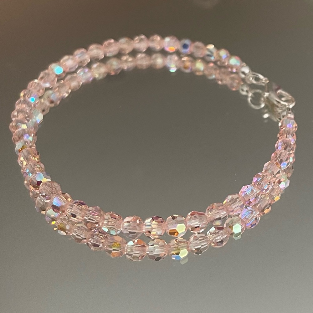 Elegant Pink Crystal Bracelet